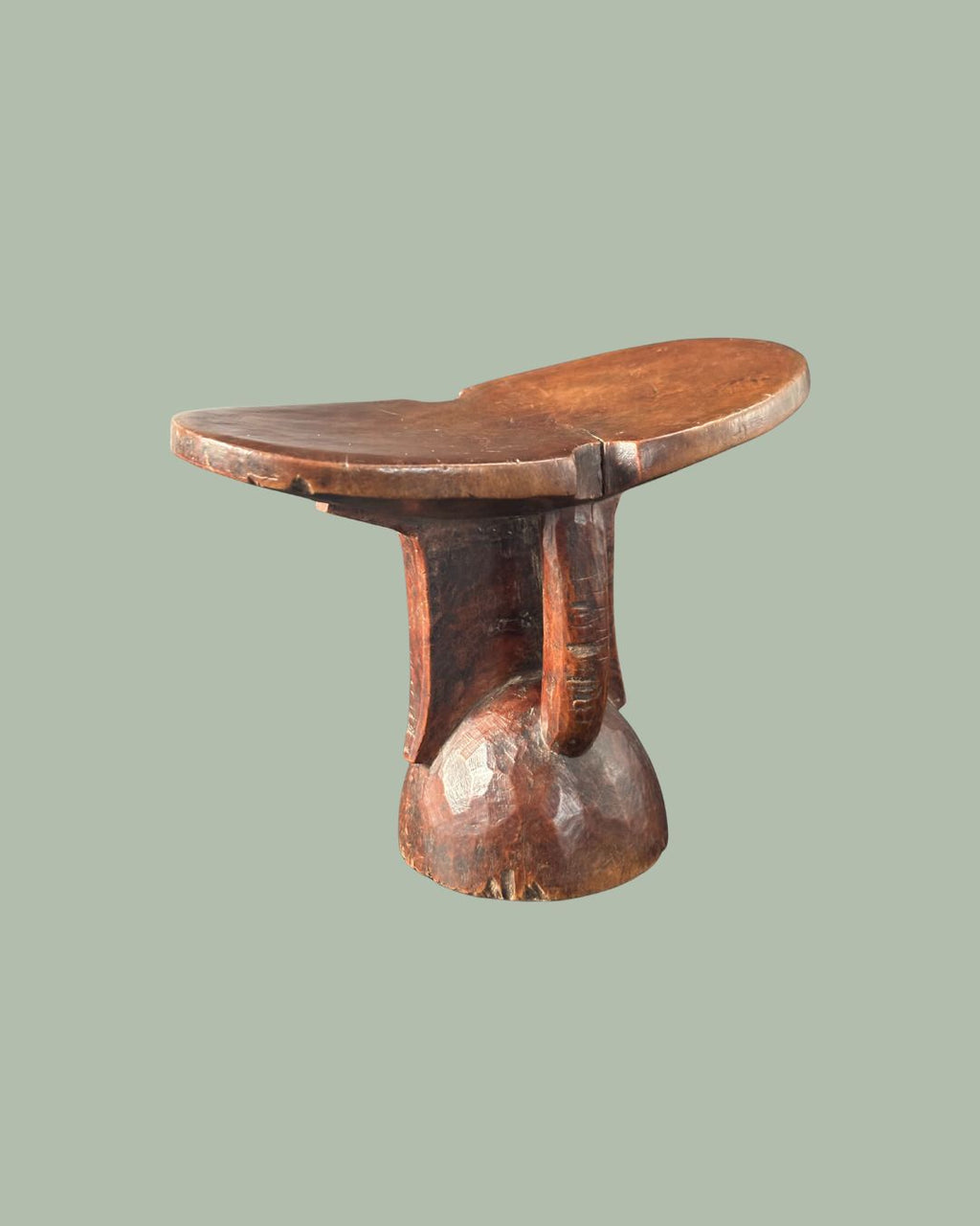 Authentic Turkana Wooden Headrest – Early 20th Century African Tribal Art