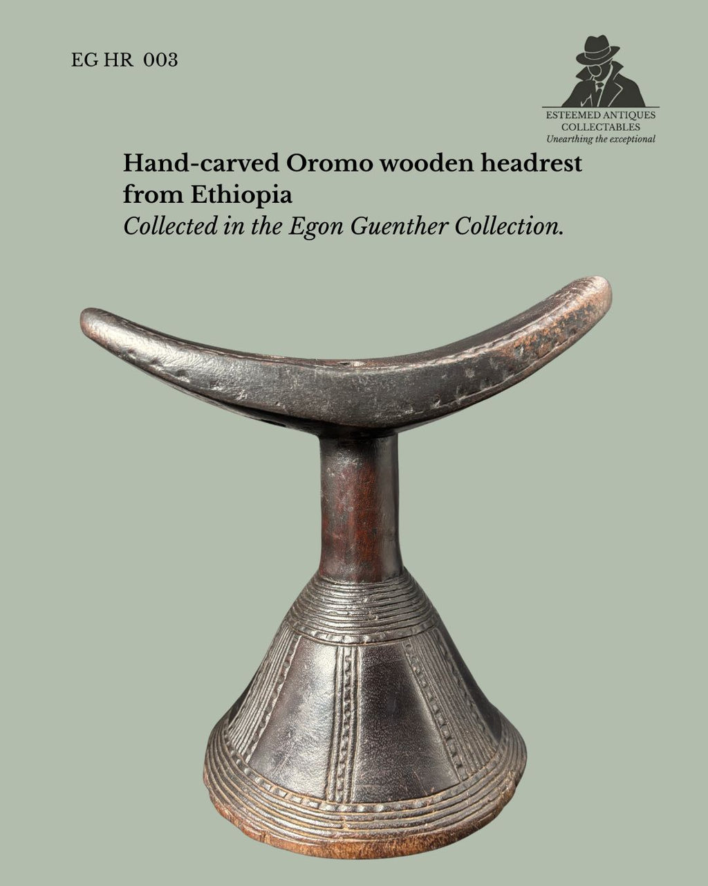 Oromo Headrest – Ethiopia – Hand Carved Wooden Neck Rest