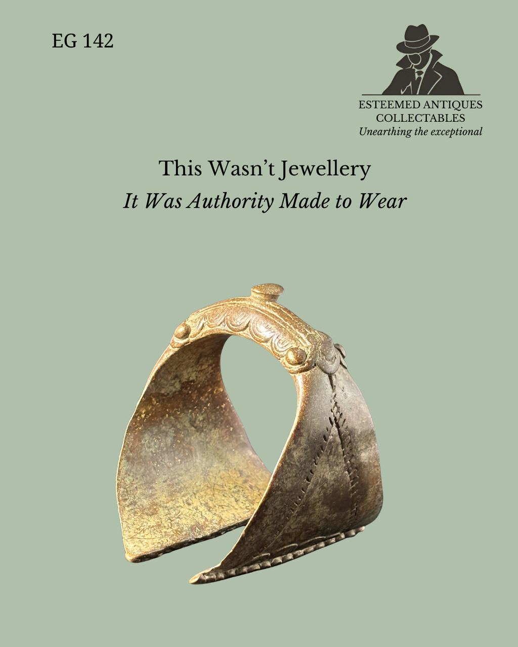 West African Prestige Armlet Akan Culture, Late 19th Century