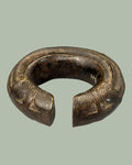 West African Akan Bronze Currency Bracelet (Manilla) – Ghana – Heavy Cast Prestige Ornament, 19th–Early 20th Century