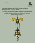 Farrow & Jackson Type Open-Frame Corkscrew, Wing Nut (Handle-Fixed), Brass, England, c.1880