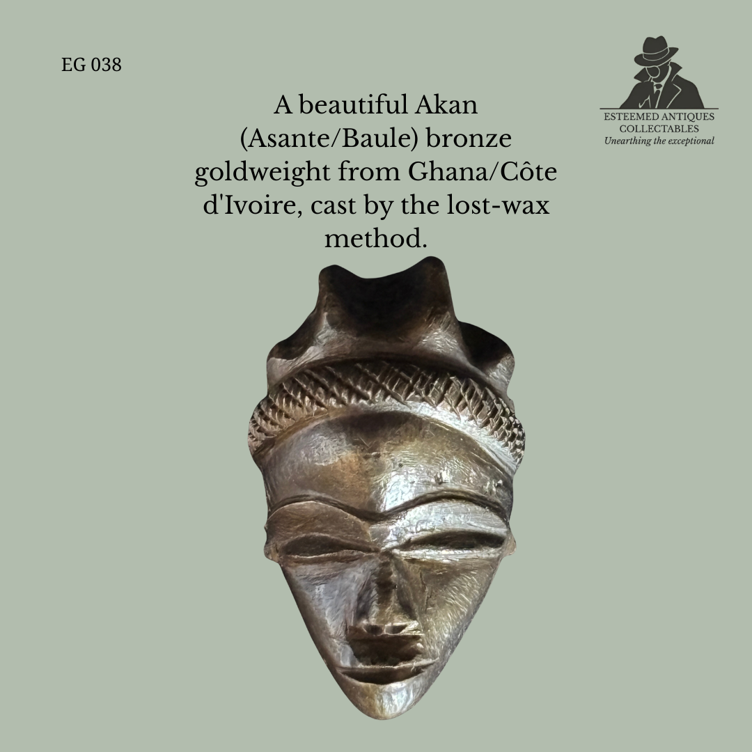 A beautiful Akan (Asante/Baule) bronze goldweight from Ghana/Côte d’Ivoire