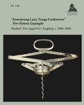 Armstrong Concertina Frame Corkscrew, Double Lever Mechanical, Nickel Plated, England, pre-1902