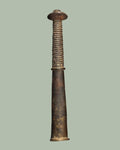 Central African Lost-Wax Cast Brass Tobacco Pipe, attributed Luba–Songye, Democratic Republic of the Congo  Provenance Egon Guenther Collection