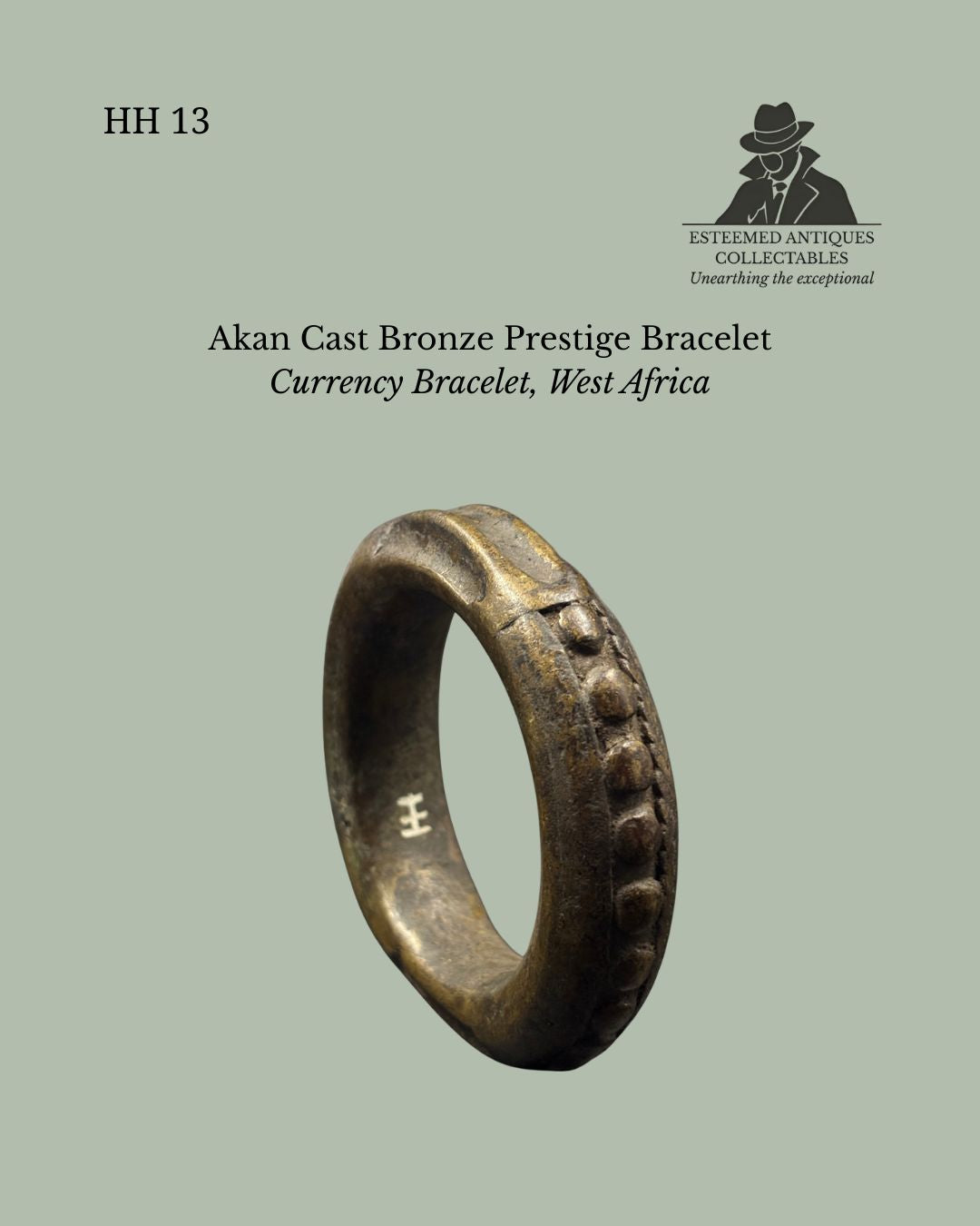 Akan Cast Bronze Prestige Bracelet (Currency Bracelet), West AfricaCirca late 19th – early 20th century