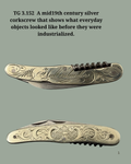 Mid-19th Century Folding Knife Corkscrew, Forged Archimedean Worm, Silver Handles, c.1840–1875