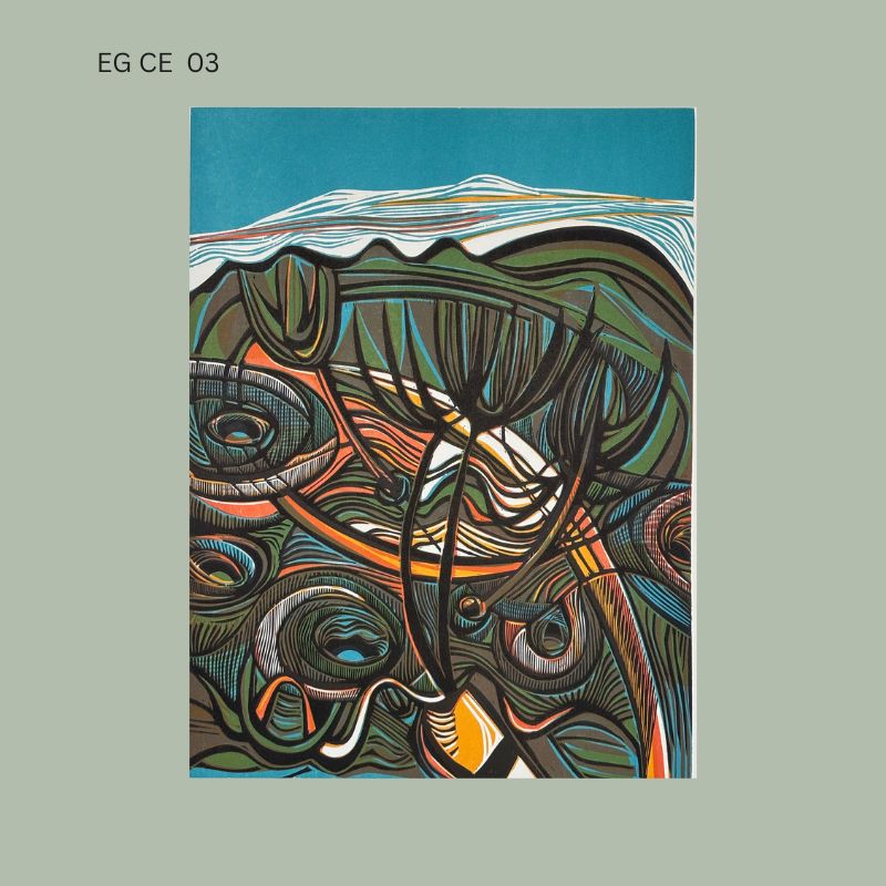 Cecil Skotnes Linocut Print “Fall in Molise” (1975) – South African Modernist Graphic on Zerkall Bütten Paper