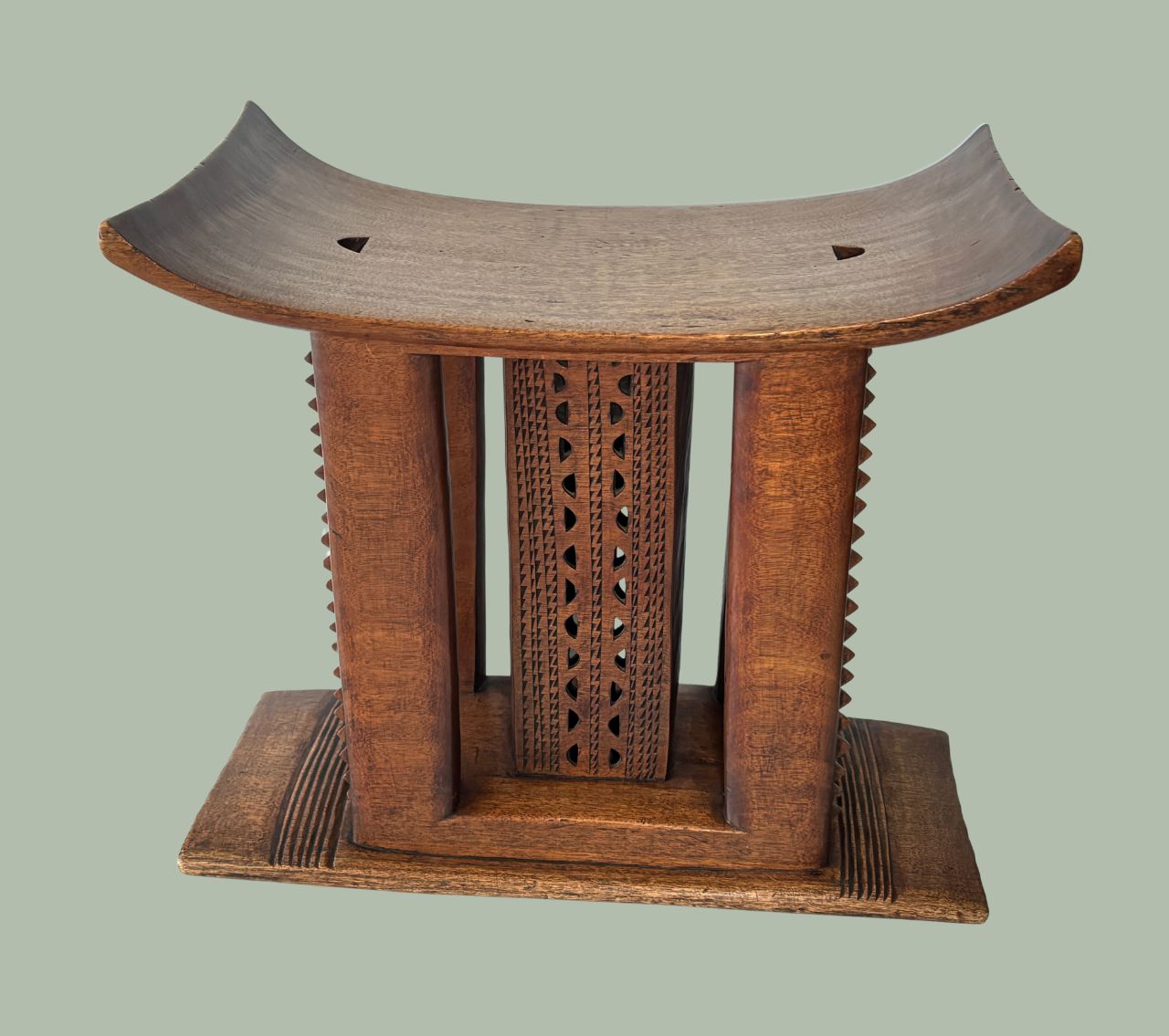 Monumental Akan Ceremonial Stool of Chiefly Authority