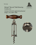 Record Frame Corkscrew, Steel with Turned Wood Handle, DRGM Registered, Germany, c.1926