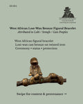 West African Lost Wax Bronze Figural Bracelet  Attributed to Lobi / Senufo / Gan Peoples