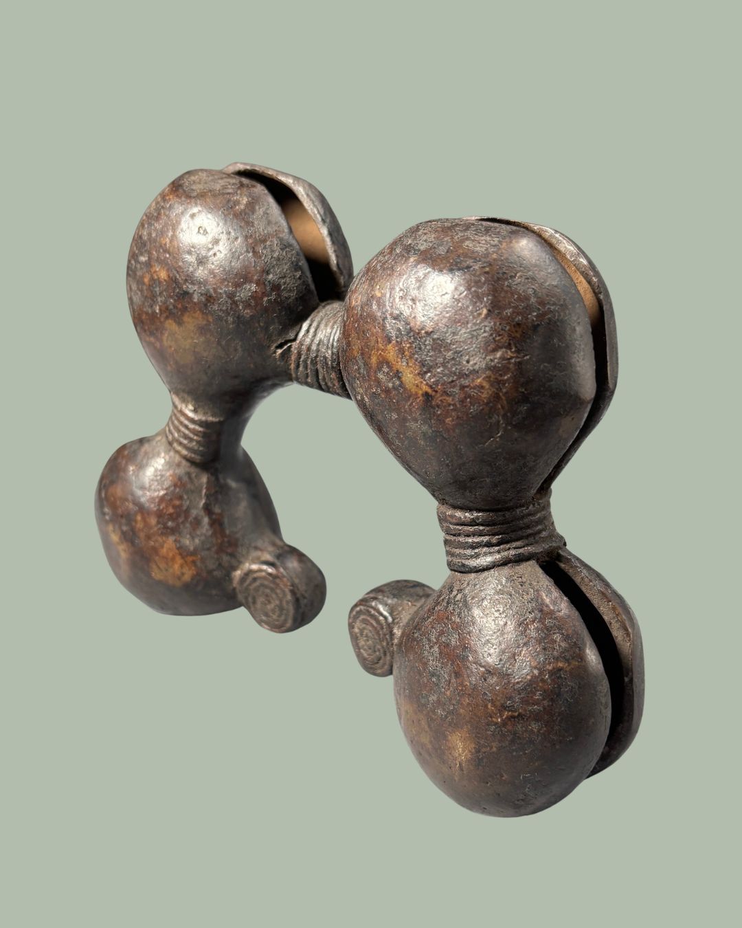 Dan Four-Bell Bronze Anklet, Côte d’Ivoire / Liberia – Lost-Wax Cast Ceremonial Leg Ornament