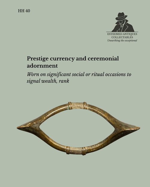 African Bronze Currency Bracelet / Anklet – Attributed to a West African Culture, Most Likely Dogon, Mali, Circa Early–Mid 20th Century