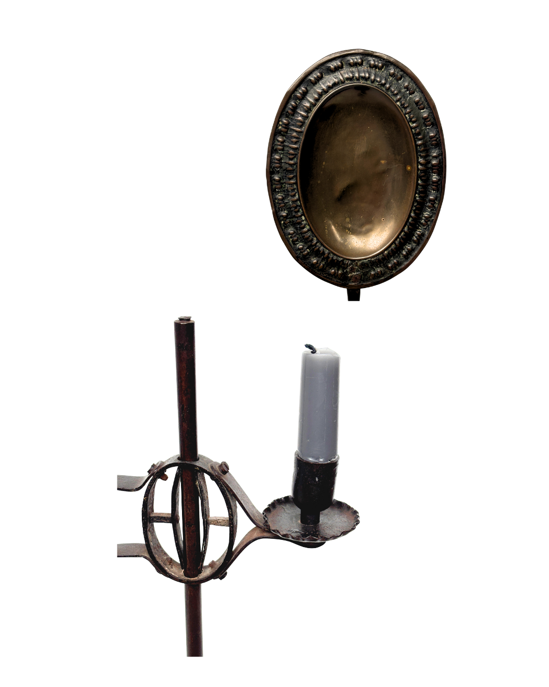 Antique Adjustable Candle Reflector Lamp England, early 19th century (c. 1820–1840)