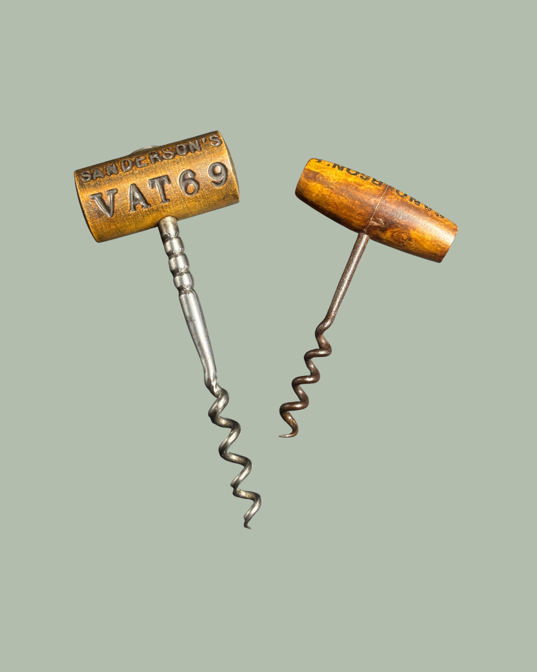 Pair of Sanderson's Vat 69  corkscrews