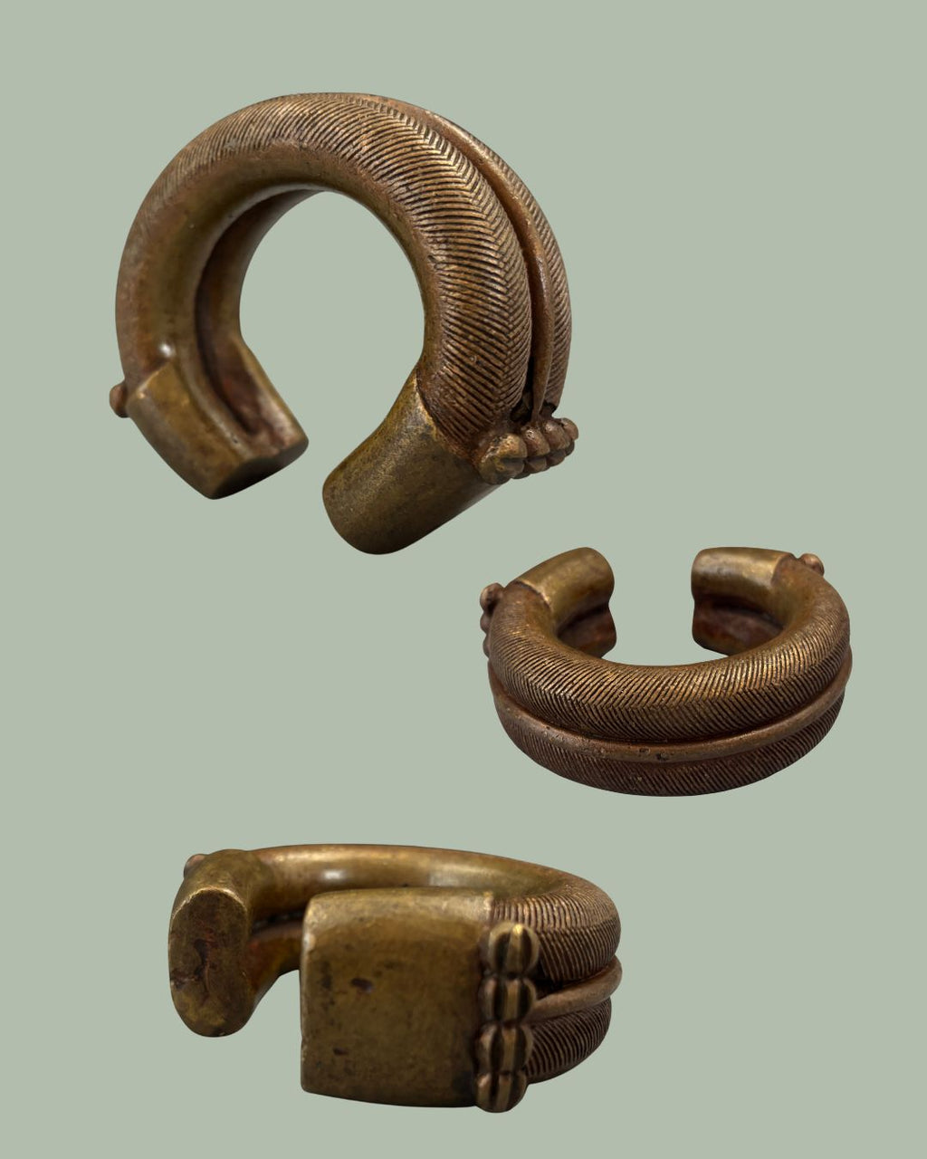 Antique Fulani Prestige Arm Bracelet – Sahel West African Ethnographic Copper Alloy Adornment (Late 19th–Early 20th Century)