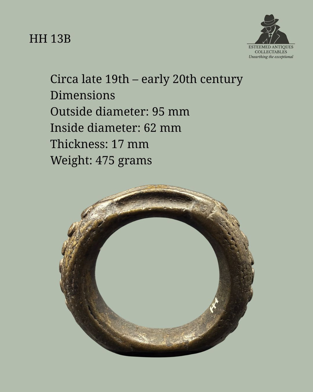 Akan Cast Bronze Prestige Bracelet (Currency Bracelet), West AfricaCirca late 19th – early 20th century