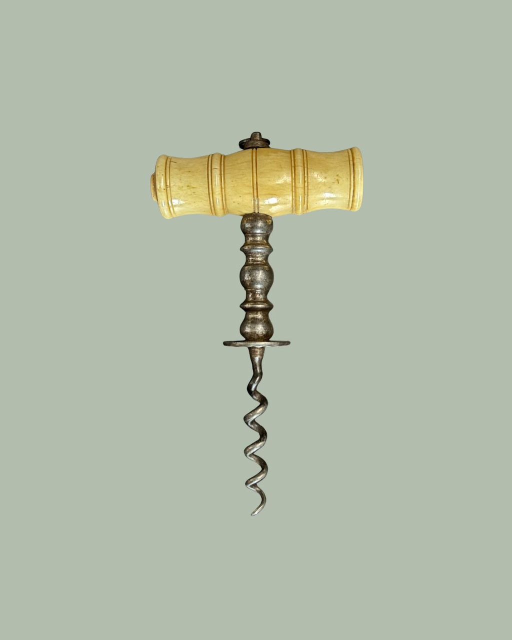 Victorian English Bone-Handled T-Corkscrew, c. 1880–1900