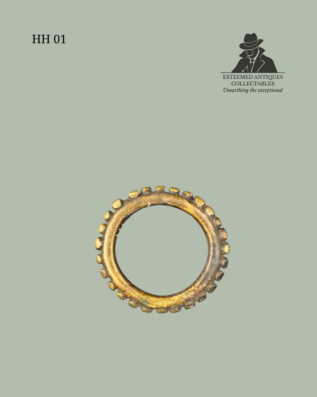 HH 01  - Akan Miniature Cast Bronze Bracelet / Ring Currency, West Africa