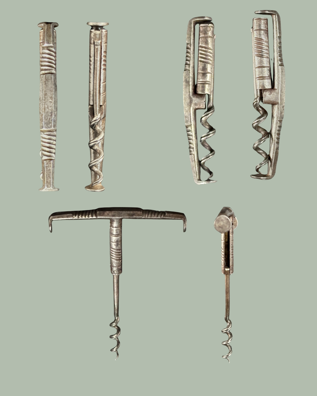 TG 1.207 18th century double folder traveling corkscrew