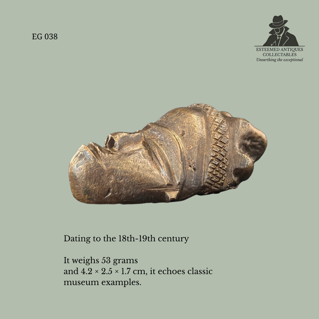 A beautiful Akan (Asante/Baule) bronze goldweight from Ghana/Côte d’Ivoire