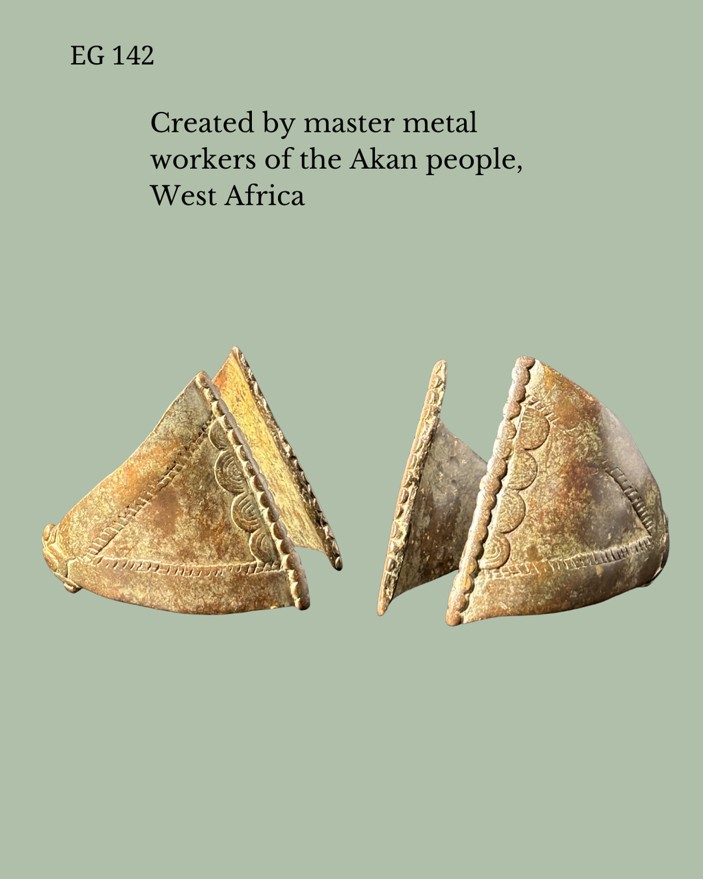 West African Prestige Armlet Akan Culture, Late 19th Century