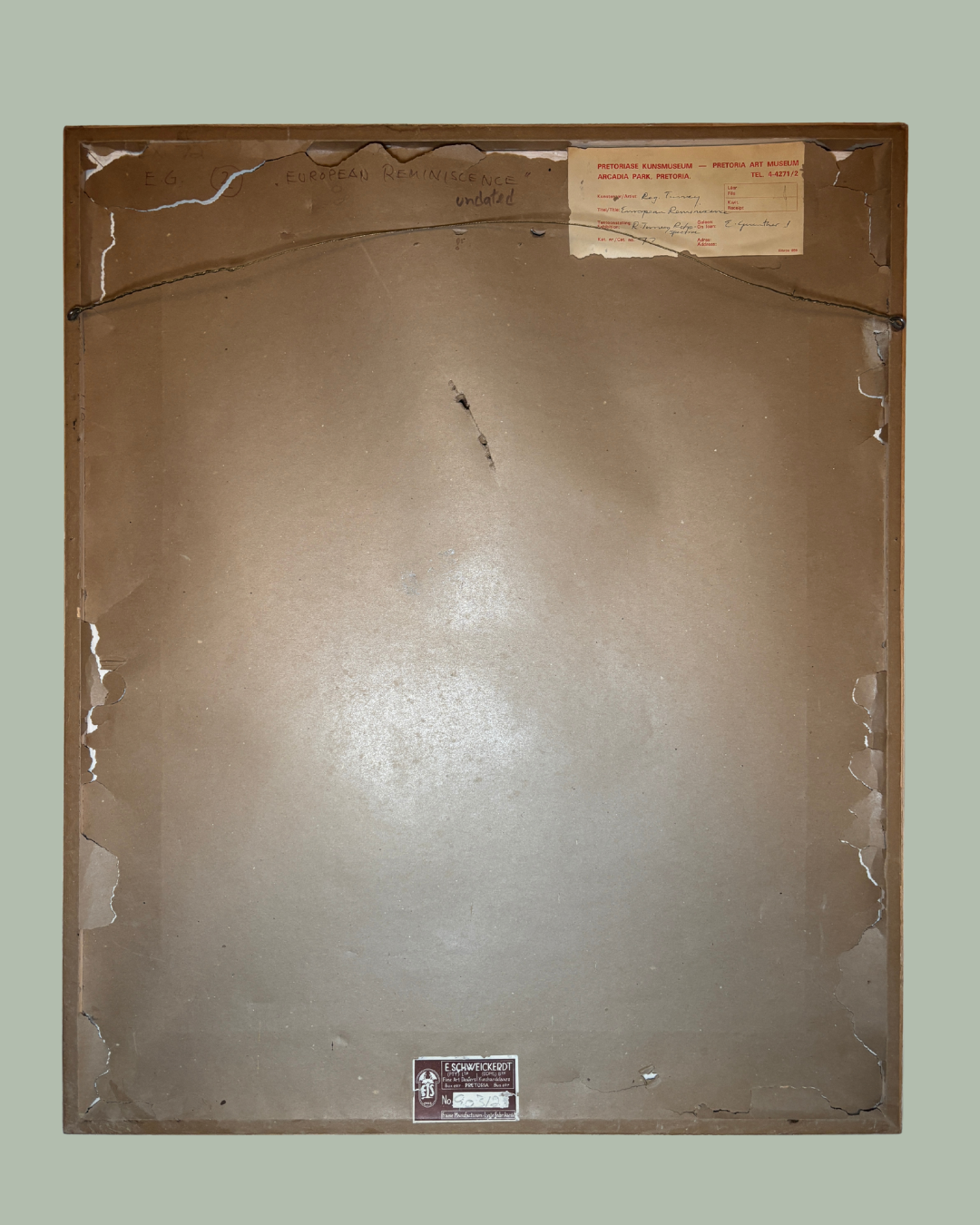 Reginald  John Turvey 1882 - 1968 "European Reminiscence "