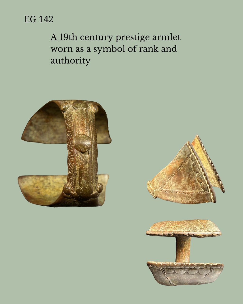 West African Prestige Armlet Akan Culture, Late 19th Century