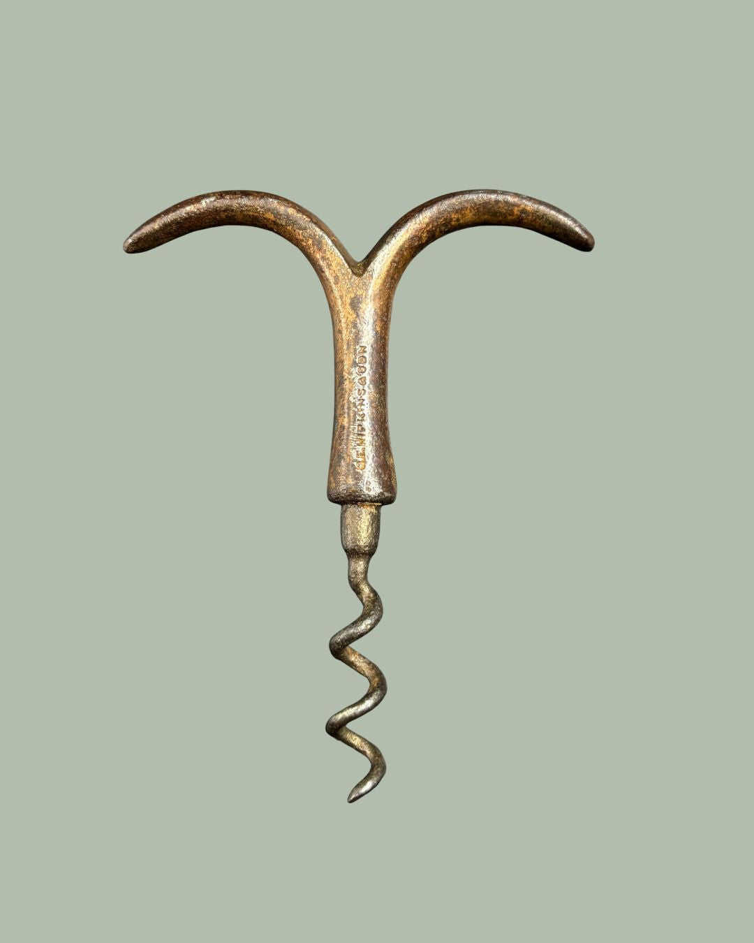 Eyebrow Corkscrew  Cast body marked Commercial D.F. HIPKINS & Son circa 1870 to 1910