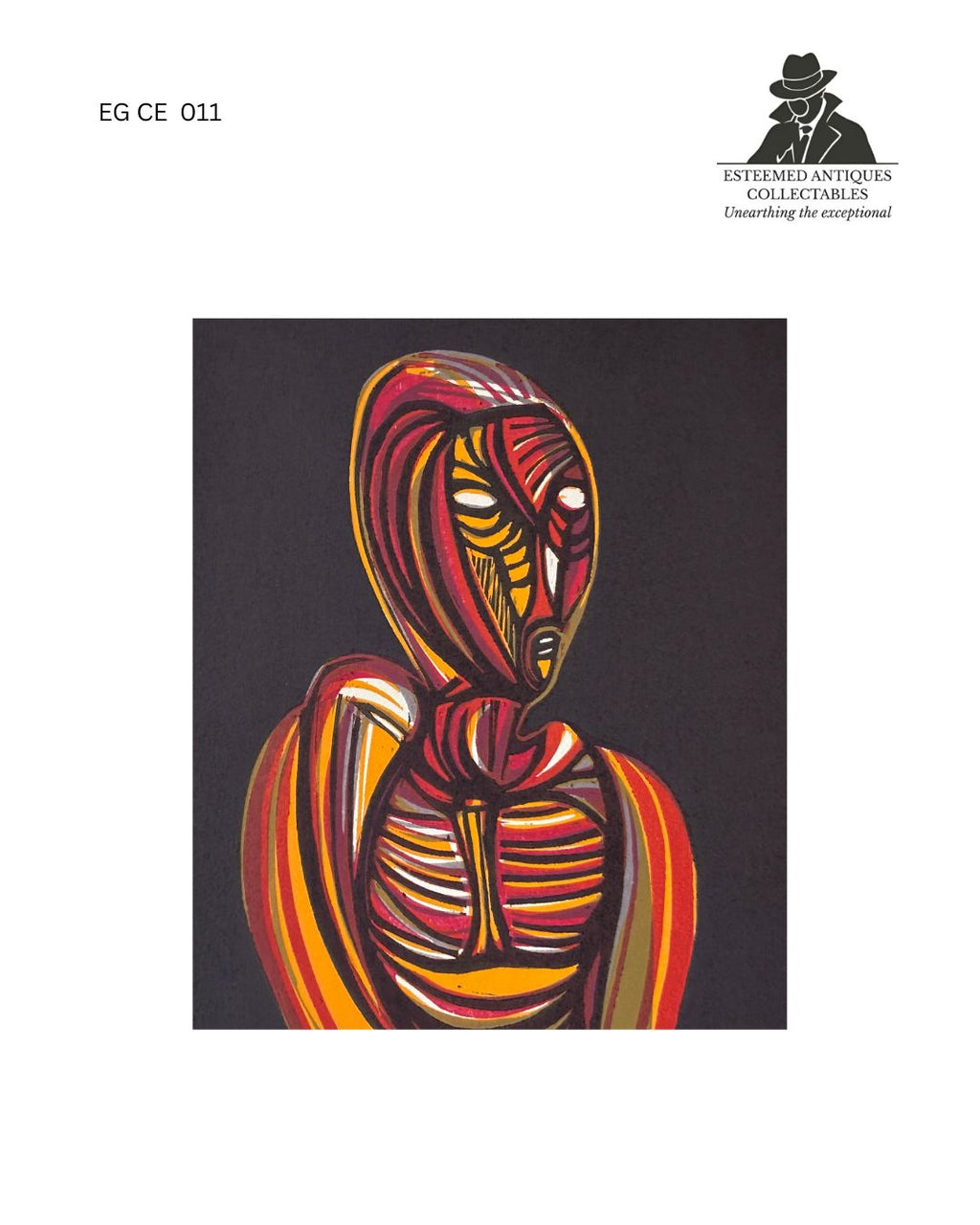 Cecil Skotnes (1926–2009) - “Dare He Call It Love”, Artist’s Proof Woodcut Print, South Africa, 1975, Zerkall Bütten Paper