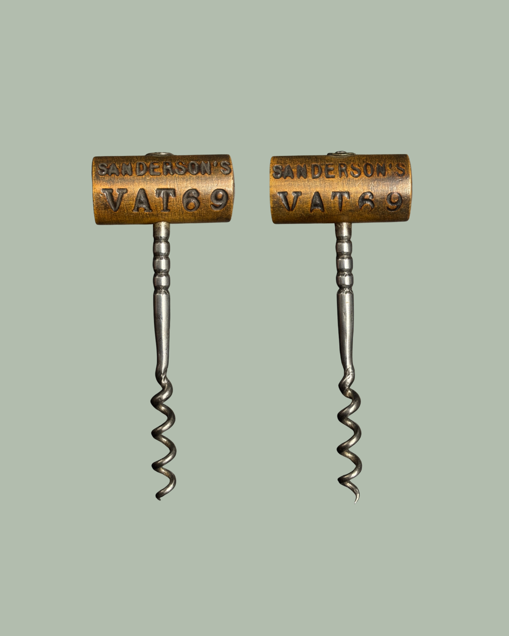 Pair of Sanderson's Vat 69  corkscrews