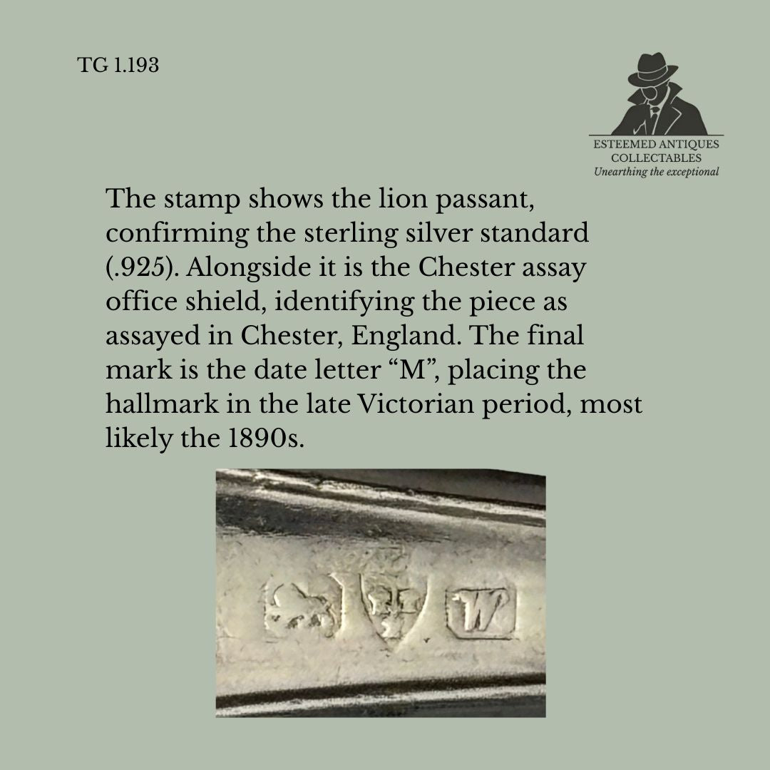 TG 1.1923 Victorian Perfume Corkscrew, Direct Pull Mechanism, Sterling Silver Handle, Chester, England, Late 19th Century