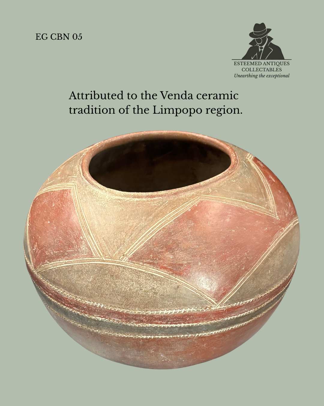 Venda Clay Beer Vessel, South Africa - Hand-Coiled Earthenware Pot