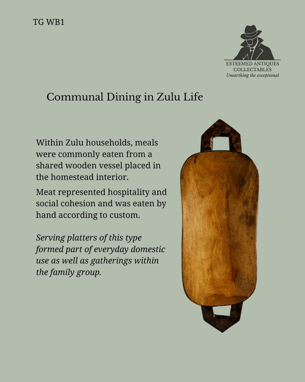 Attributed Zulu / Nguni Hand-Carved Wooden Communal Serving Trough – Southern Africa, Early–Mid 20th Century