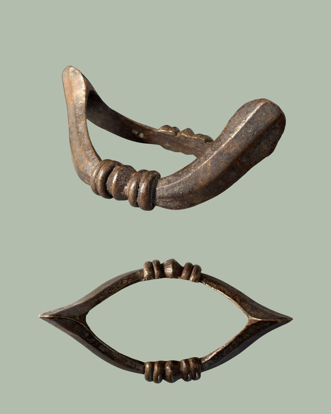 Antique cast-bronze Senufo anklet from Egon Guenther Collection