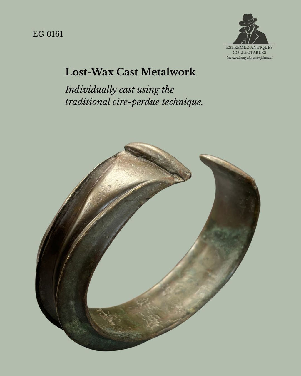 Central African Brass Arm Ring, Attributed Fang Culture, Gabon — Lost-Wax Cast Prestige Ornament