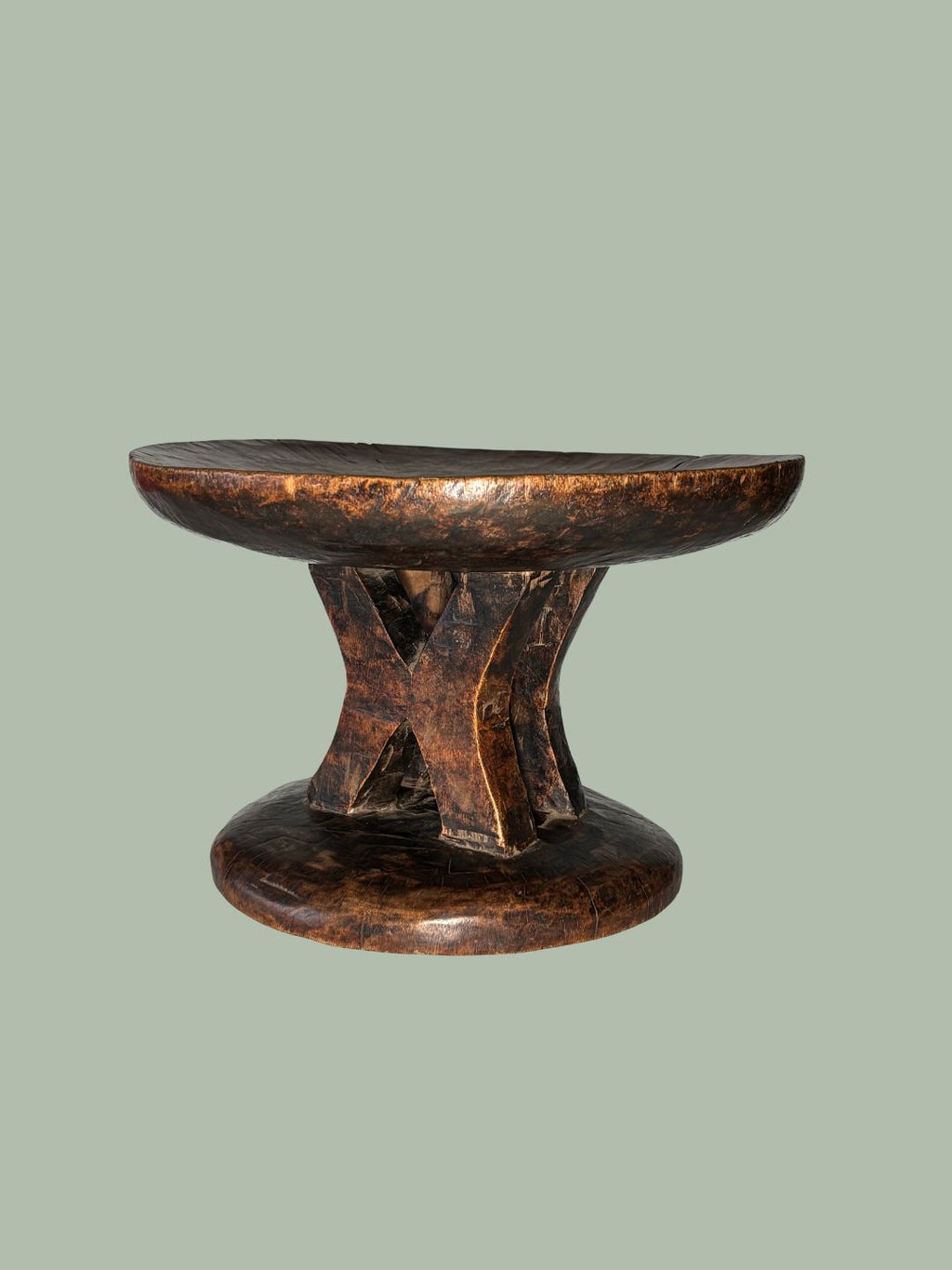 Authentic Lobi Gurunsi Wooden Stool – Early 20th Century African Tribal Art  - Egon Guenther Collection