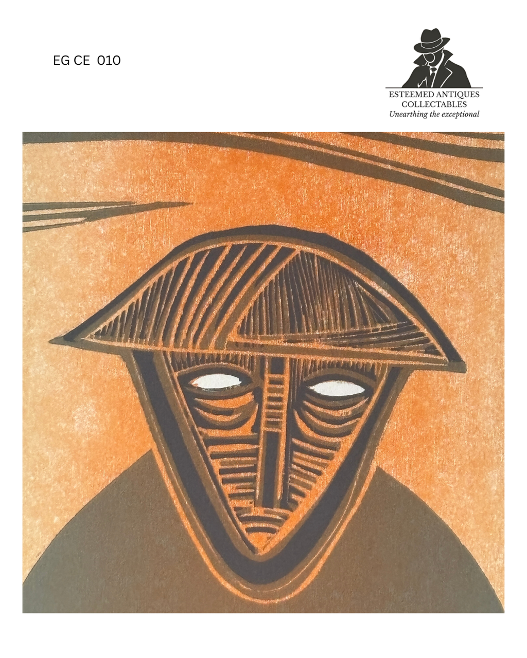 Cecil Skotnes Woodcut Artist’s Proof “On the Sangro” (1975) – South African Print on Zerkall Bütten Paper