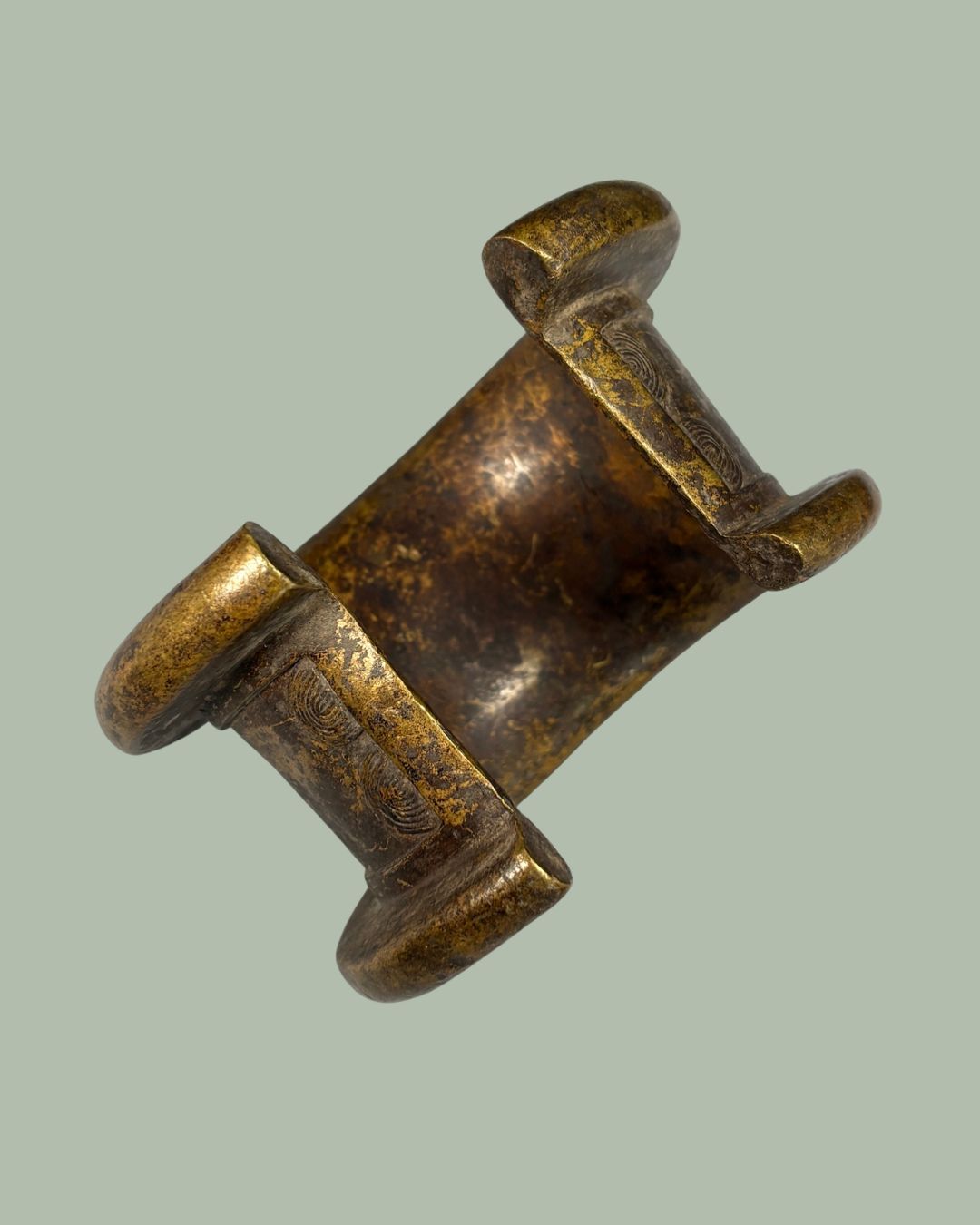 Baule Bronze Cuff Bracelet, Côte d’Ivoire – Lost Wax Cast Solid Open Bangle