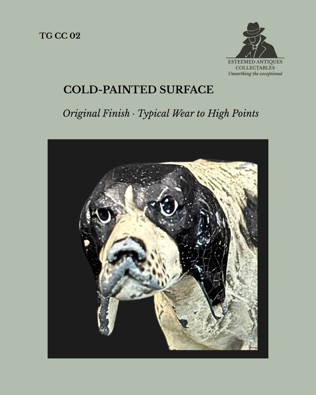 English Setter Figural Crown Cork Bottle Opener, Cast White Metal, Rubal New York, USA, c.1950–1970