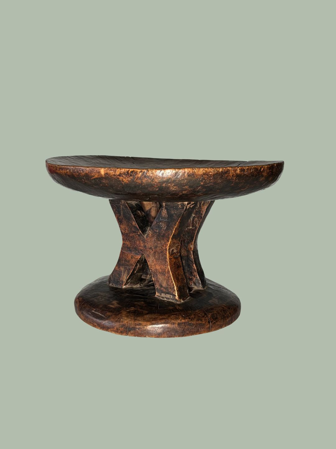 Authentic Lobi Gurunsi Wooden Stool – Early 20th Century African Tribal Art  - Egon Guenther Collection