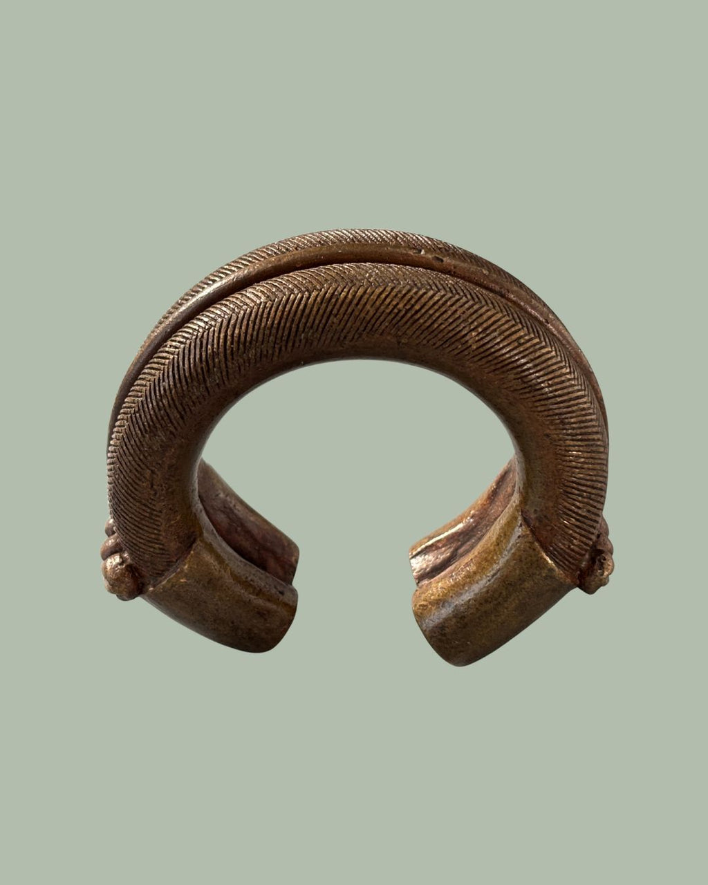 Antique Fulani Prestige Arm Bracelet – Sahel West African Ethnographic Copper Alloy Adornment (Late 19th–Early 20th Century)