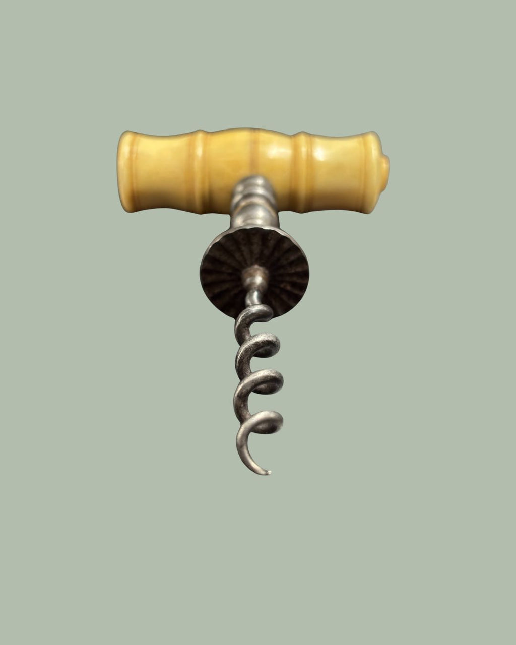 Victorian English Bone-Handled T-Corkscrew, c. 1880–1900