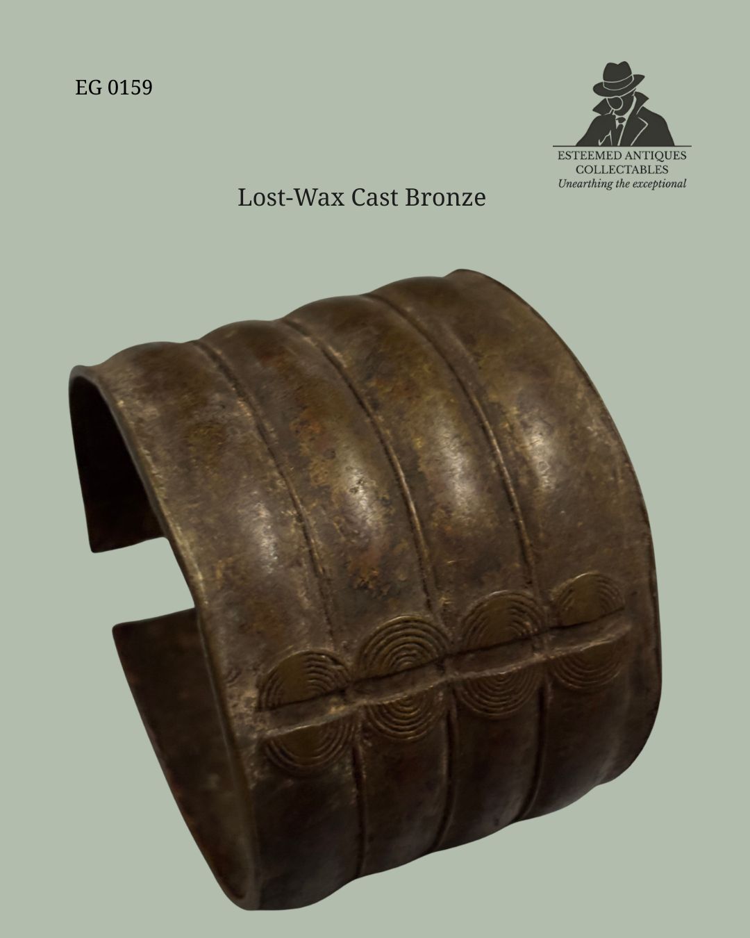 Akan Cast Bronze Cuff Bracelet, Probably Baoulé – Côte d’Ivoire or Ghana – 20th Century – Egon Guenther Collection