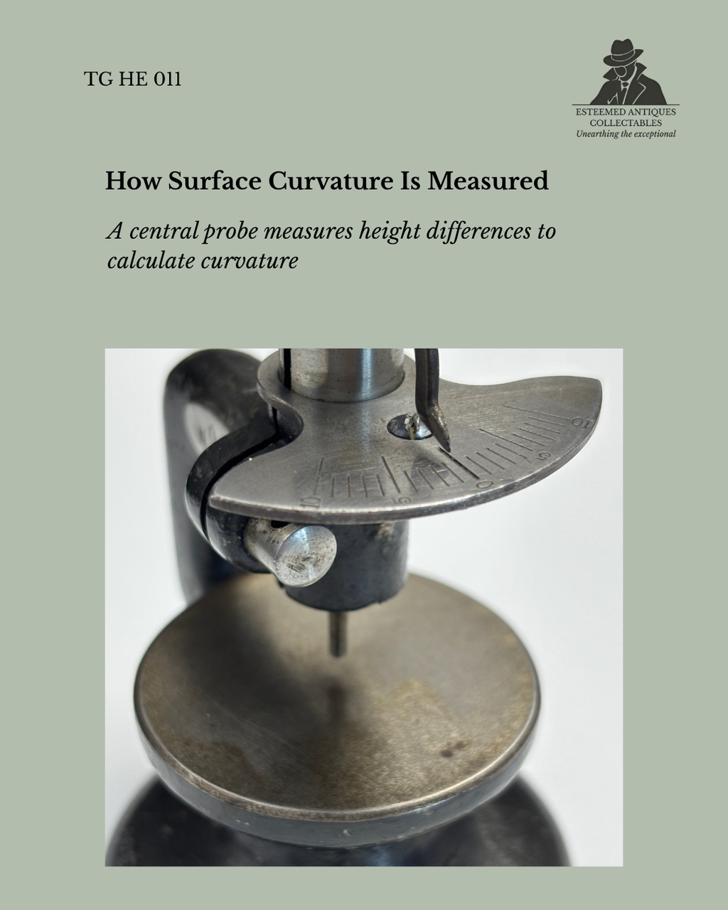 Swiss Spherometer - “Jauge Patent” No. 28680, Precision Optical & Watchmaking Instrument, Steel, Early 20th Century