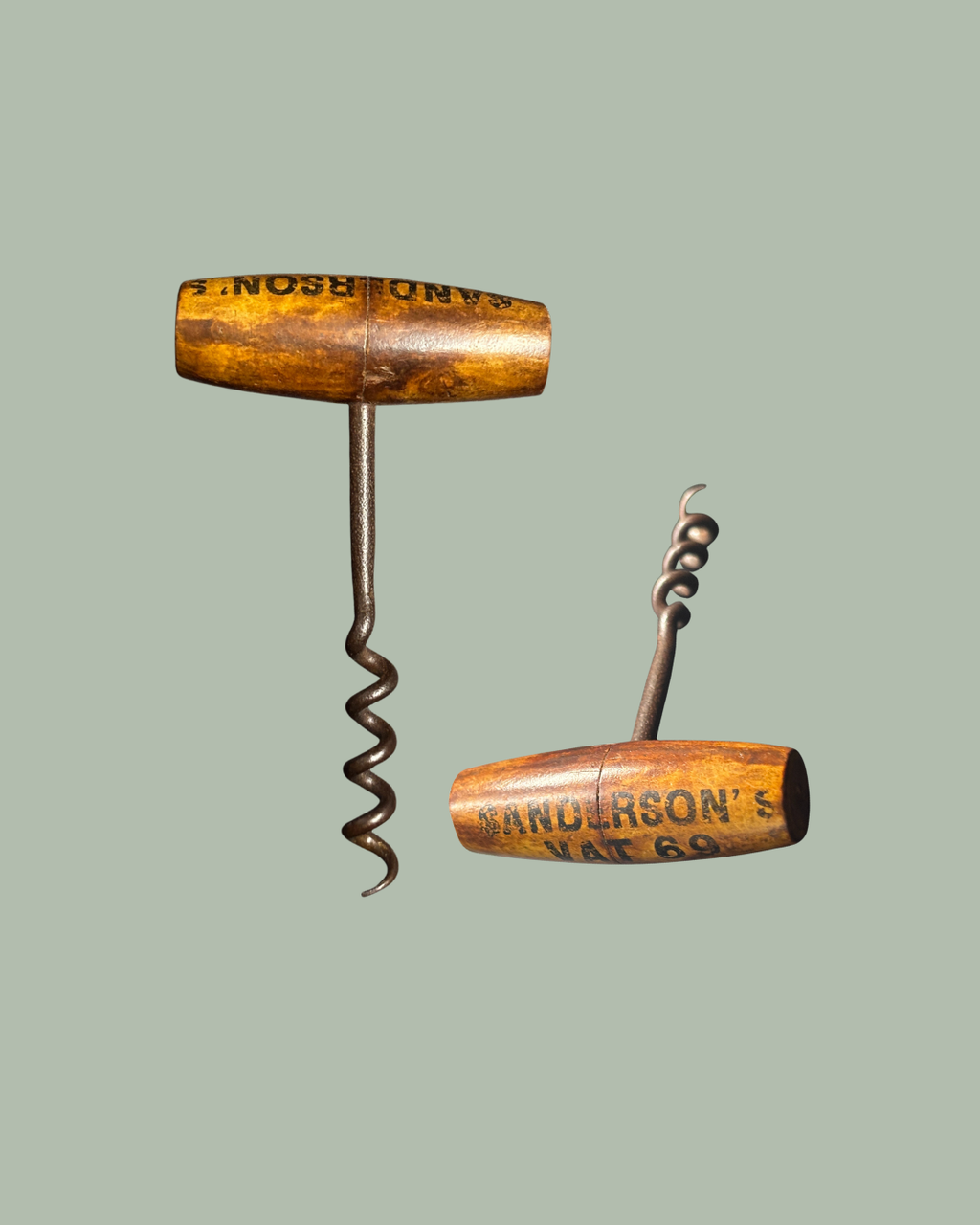 Pair of Sanderson's Vat 69  corkscrews