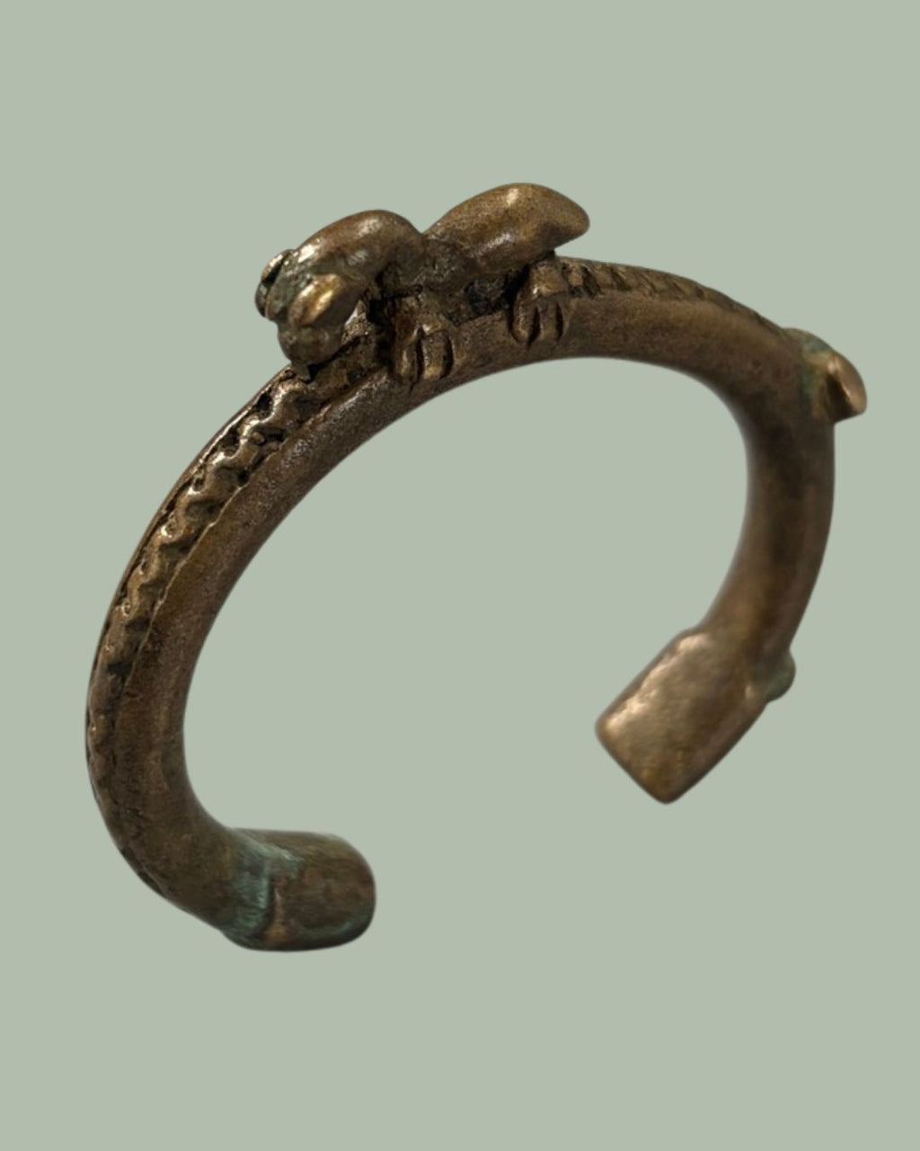 Senufo Zoomorphic Bronze Bracelet, Northern Côte d’Ivoire / Mali Region – Lost Wax Cast Bangle