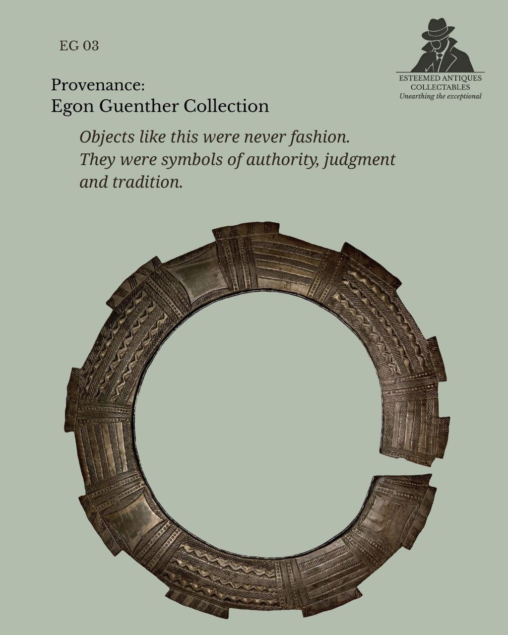 Teke Brass Prestige Collar, Central Africa (Republic of the Congo / DRC), 19th–Early 20th Century