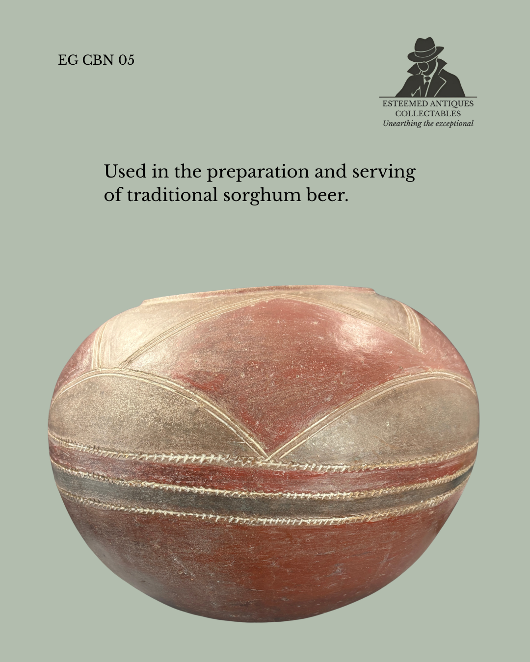 Venda Clay Beer Vessel, South Africa - Hand-Coiled Earthenware Pot