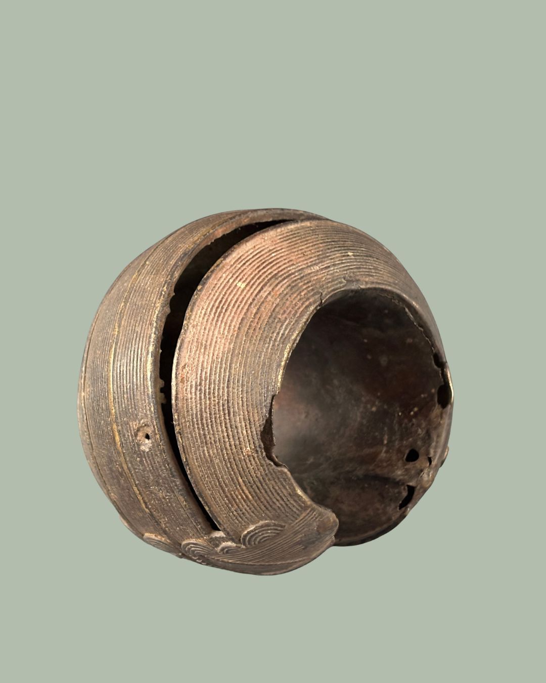 Antique African Bronze Currency Bracelet  Likely, Baule / Akan People, Ivory Coast