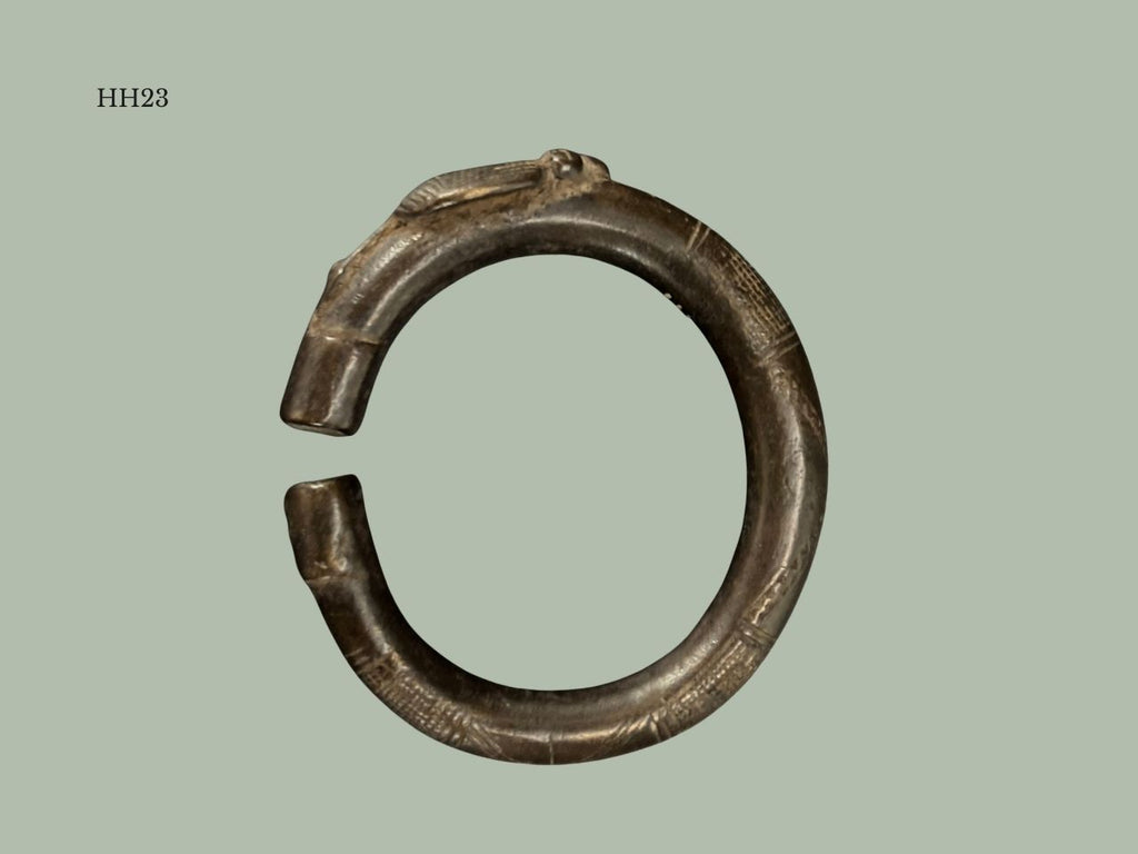 19th-Century African Bronze Serpent Bracelet – Lost-Wax Cast, Hans Himmelheber Provenance